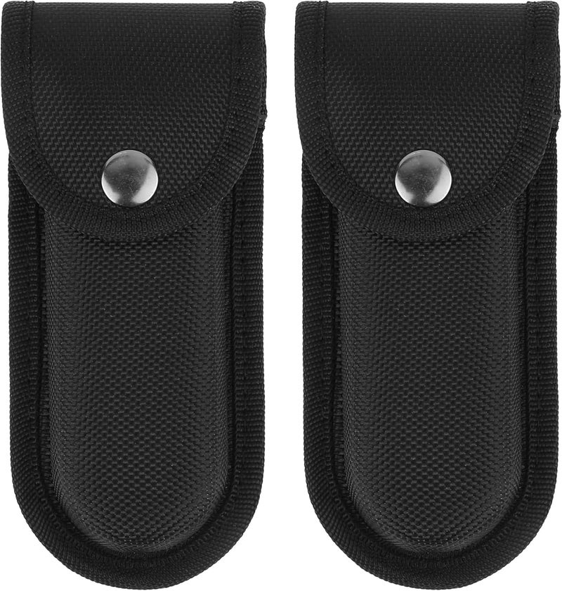 A.I.FORCE 2Pcs Nylon Pocket Knife Holder, Folding Knife Sheath with Snap Closure & Belt Loop, Vertical/Horizontal Knife Case for Belt, Pocket Knife Holster for Multitool, Swiss Army Knife - Image 1